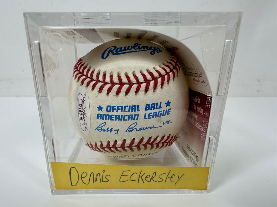 Signed Dennis Eckersley Autographed MLB Baseball With Certificate Of Authenticity (COA) [Photo 3]