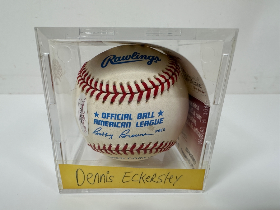 Signed Dennis Eckersley Autographed MLB Baseball With Certificate Of Authenticity (COA) [Photo 7]