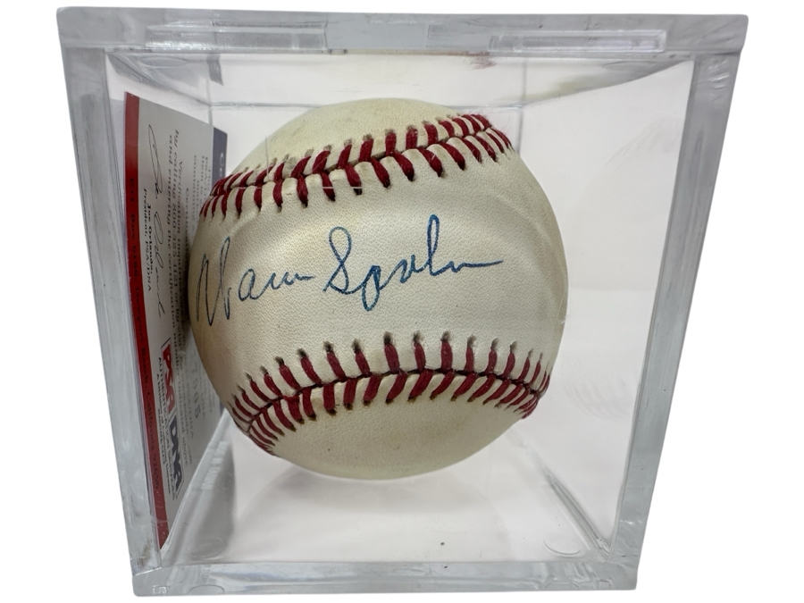 Signed Warren Spahn Autographed MLB Baseball With Certificate Of Authenticity (COA)