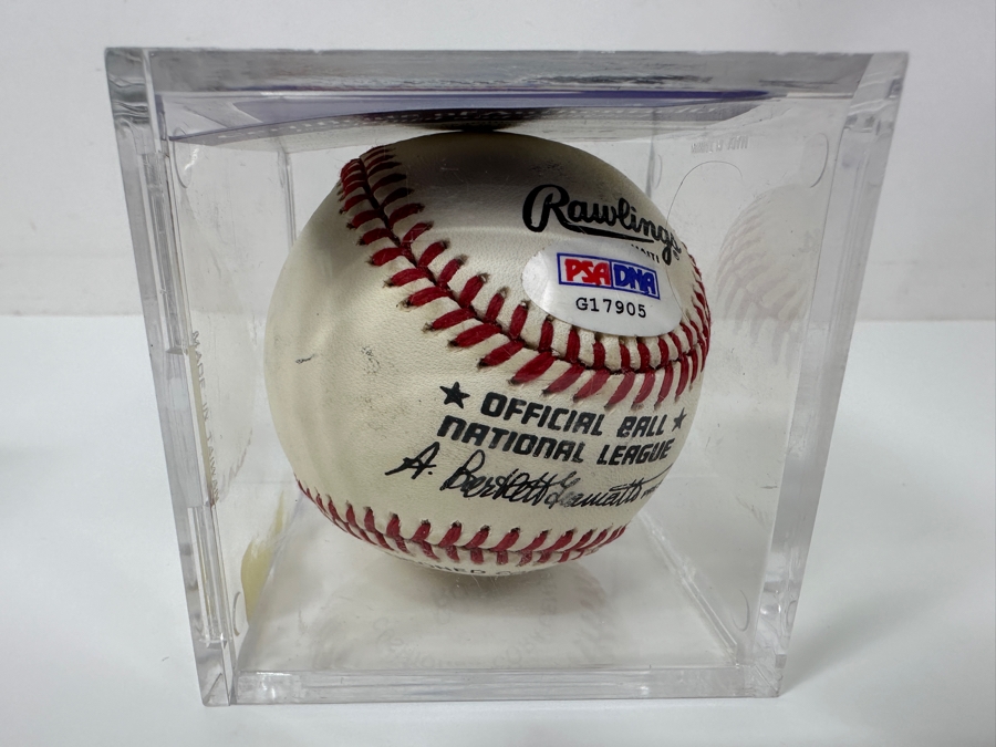 Signed Warren Spahn Autographed MLB Baseball With Certificate Of Authenticity (COA) [Photo 3]
