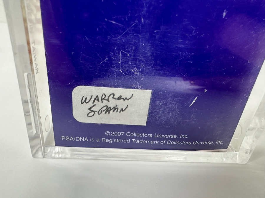 Signed Warren Spahn Autographed MLB Baseball With Certificate Of Authenticity (COA) [Photo 7]