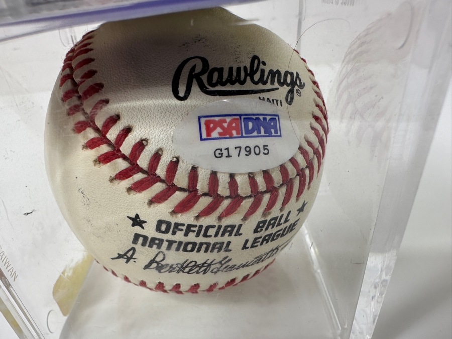 Signed Warren Spahn Autographed MLB Baseball With Certificate Of Authenticity (COA) [Photo 4]