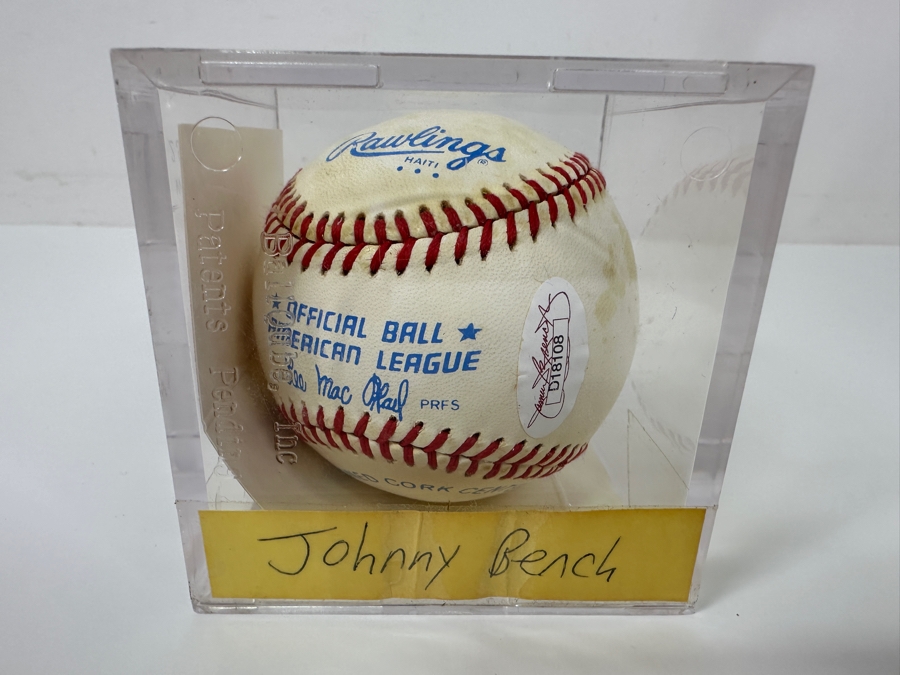 Signed Johnny Bench Autographed MLB Baseball With Certificate Of Authenticity (COA) [Photo 6]