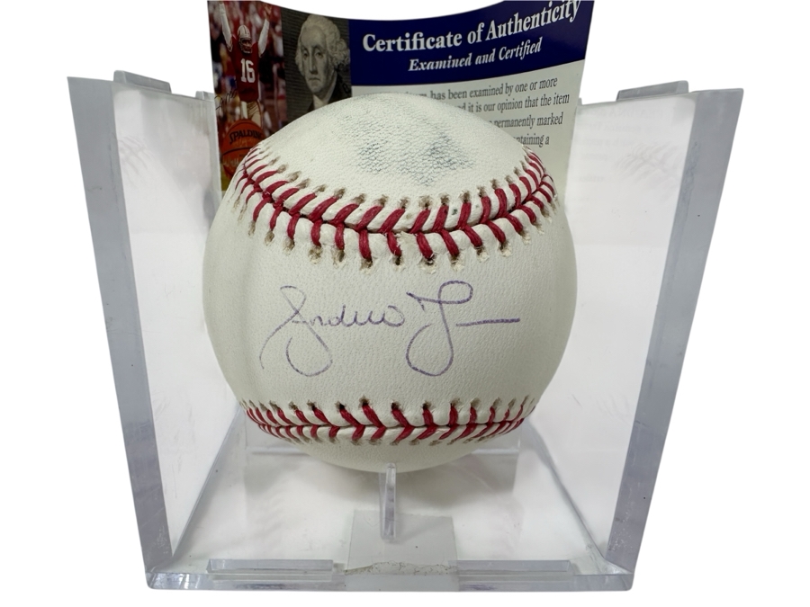 Signed Andrew Jones Autographed MLB Baseball With Certificate Of Authenticity (COA)