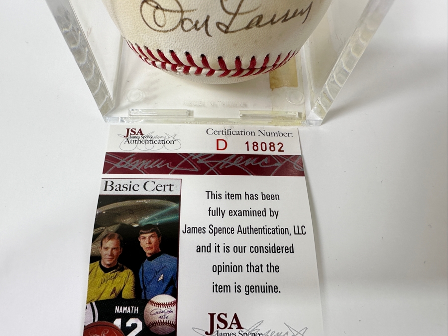 Signed Don Larsen Autographed MLB Baseball With Certificate Of Authenticity (COA) [Photo 4]