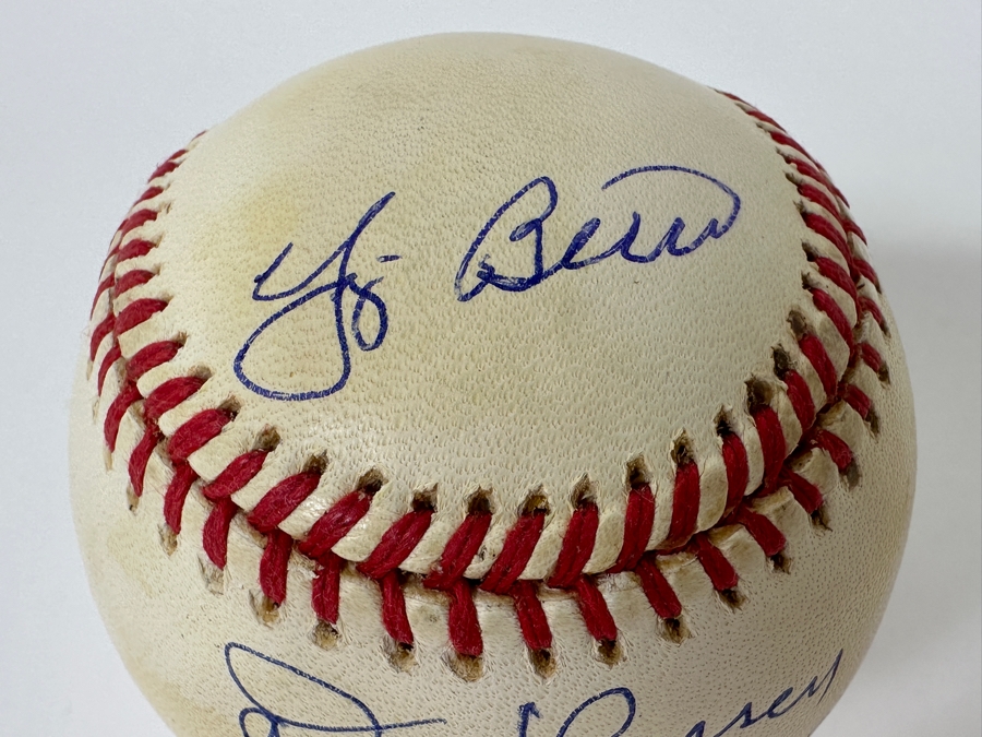 Signed Yogi Berra And Don Larsen With Inscription 'Perfect Game 10-8-56' Autographed MLB Baseball With Certificate Of Authenticity (COA) [Photo 4]