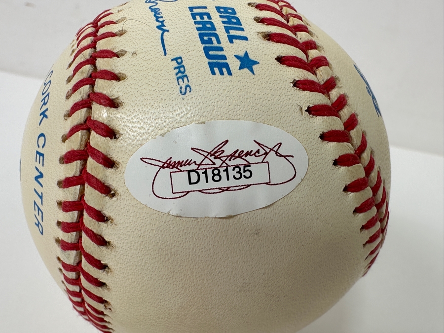 Signed Yogi Berra And Don Larsen With Inscription 'Perfect Game 10-8-56' Autographed MLB Baseball With Certificate Of Authenticity (COA) [Photo 6]