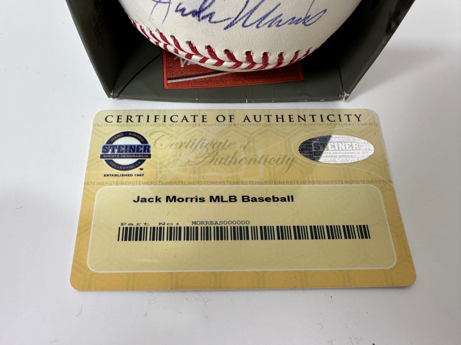 Signed Jack Morris Autographed MLB Baseball With Certificate Of Authenticity (COA) [Photo 3]