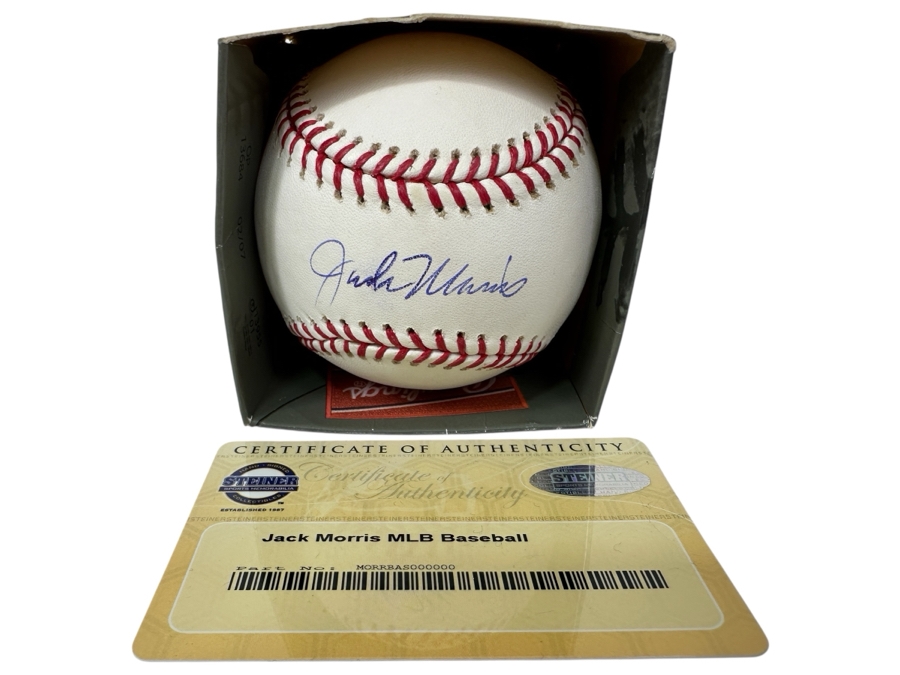 Signed Jack Morris Autographed MLB Baseball With Certificate Of Authenticity (COA)