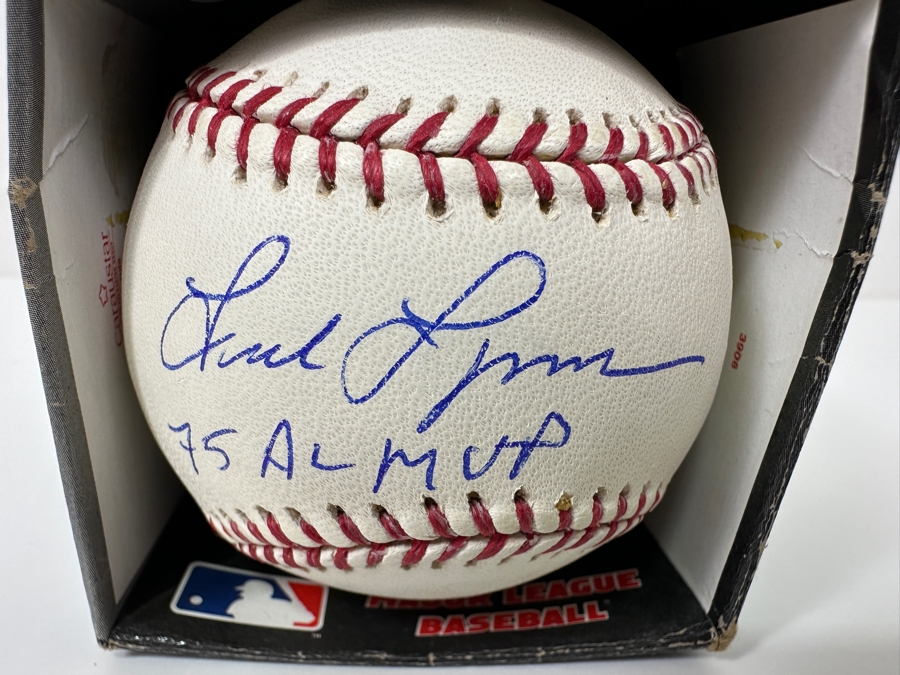Signed Fred Lynn Autographed MLB Baseball With Certificate Of Authenticity (COA) [Photo 2]