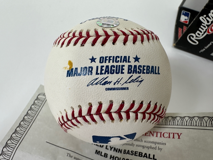 Signed Fred Lynn Autographed MLB Baseball With Certificate Of Authenticity (COA) [Photo 4]