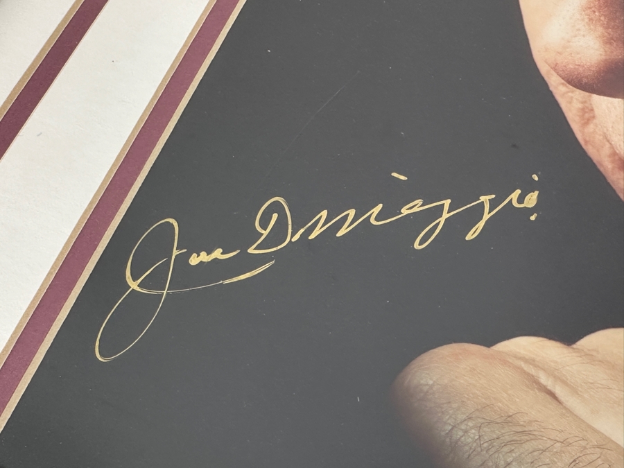 Signed Joe DiMaggio MLB Baseball Color Photograph 11' X 14' With COA Framed [Photo 5]