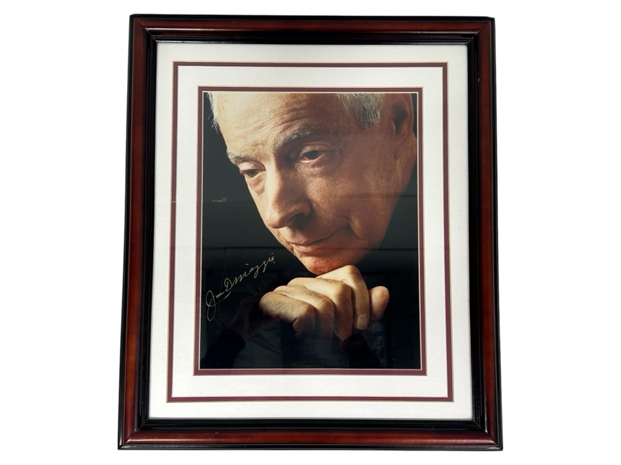 Signed Joe DiMaggio MLB Baseball Color Photograph 11' X 14' With COA Framed [Photo 2]