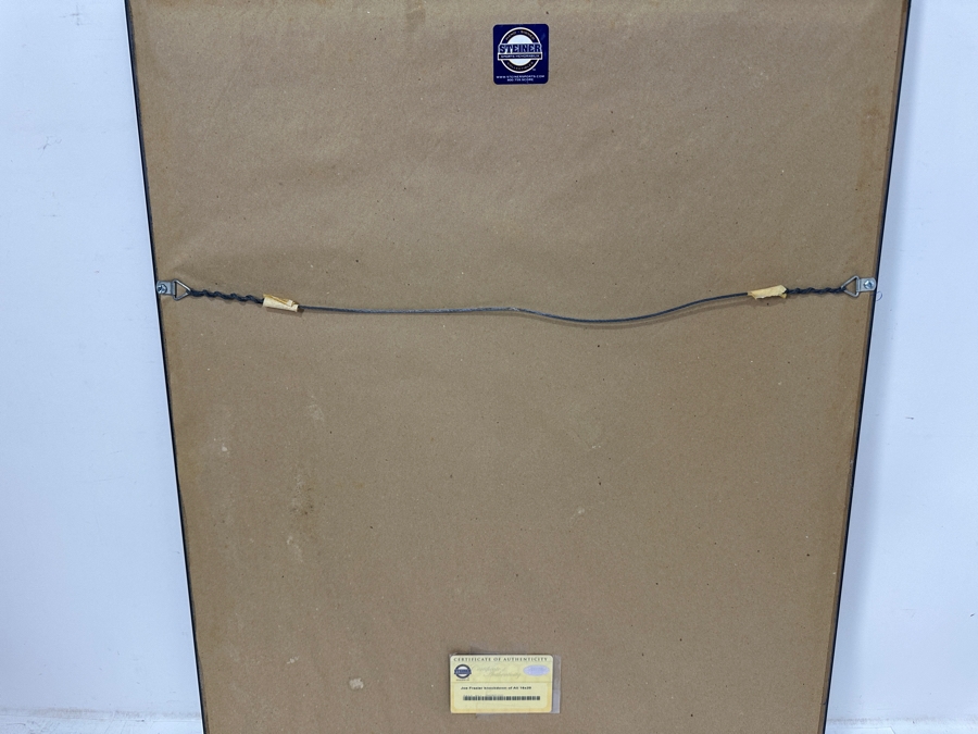 Signed Joe Frazier Knockdown Of Mohammed Ali Boxing Photograph Autographed By Joe Frazier With COA Framed 21' X 25' [Photo 9]