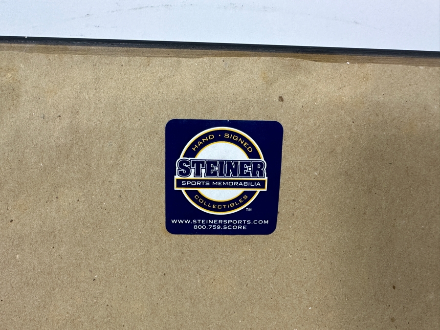 Signed Joe Frazier Knockdown Of Mohammed Ali Boxing Photograph Autographed By Joe Frazier With COA Framed 21' X 25' [Photo 10]