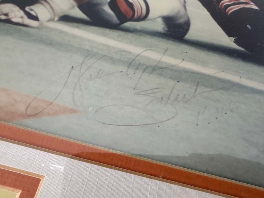 Signed Walter Payton 'Sweetness' NFL's 2nd All-Time Leading Rusher (16,726 Yards) Photograph Autographed By Walter Payton With COA Framed 26.5' X 22' [Photo 6]