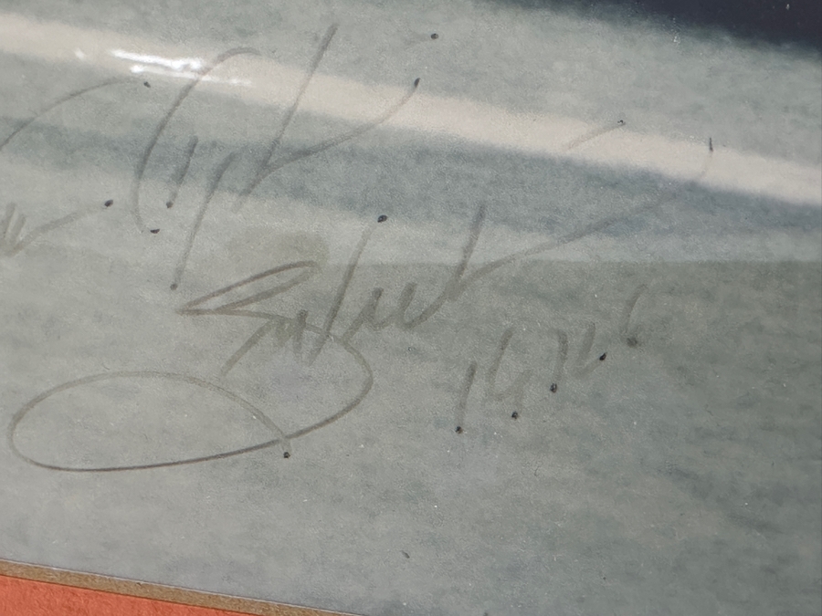 Signed Walter Payton 'Sweetness' NFL's 2nd All-Time Leading Rusher (16,726 Yards) Photograph Autographed By Walter Payton With COA Framed 26.5' X 22' [Photo 10]