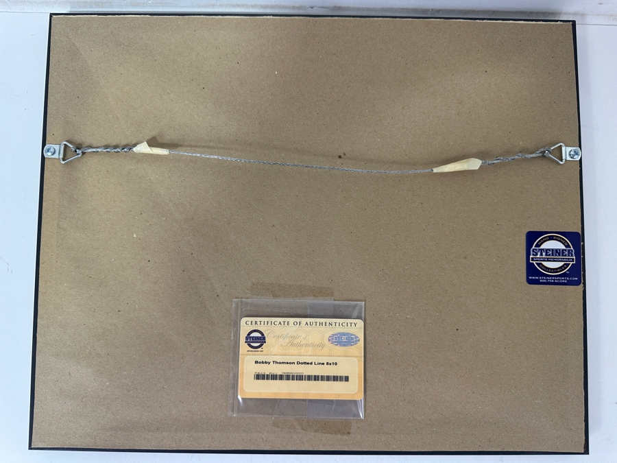 Signed Bobby Thomson MLB 'The Shot Heard Round The World' October 3, 1951 Photograph Autographed By Bobby Thomson With COA 8' X 10' Framed [Photo 8]