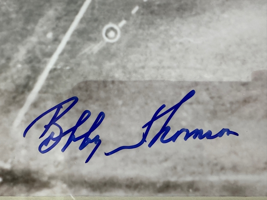 Signed Bobby Thomson MLB 'The Shot Heard Round The World' October 3, 1951 Photograph Autographed By Bobby Thomson With COA 8' X 10' Framed [Photo 4]
