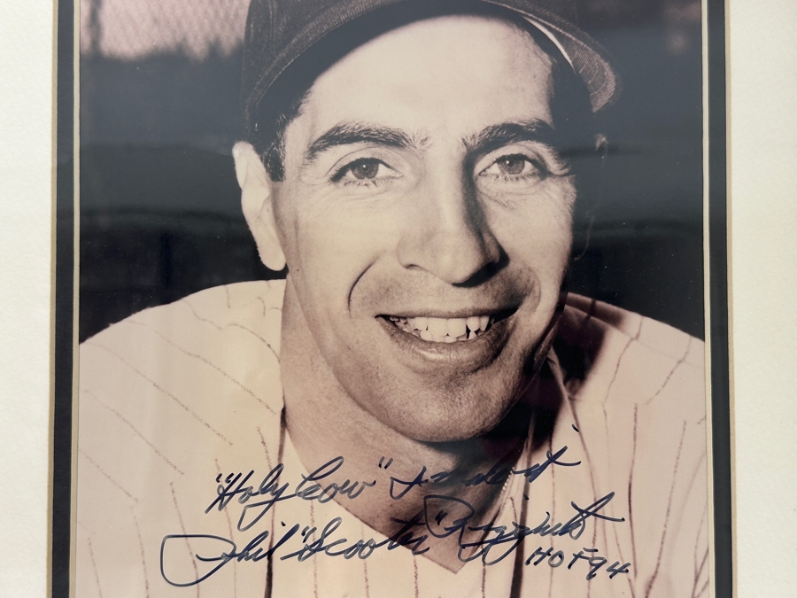 Signed Phil Rizzuto Pose With 4 Inscriptions MLB 8' X 10' Photograph Autographed By Phil Rizzuto With COA Framed [Photo 4]