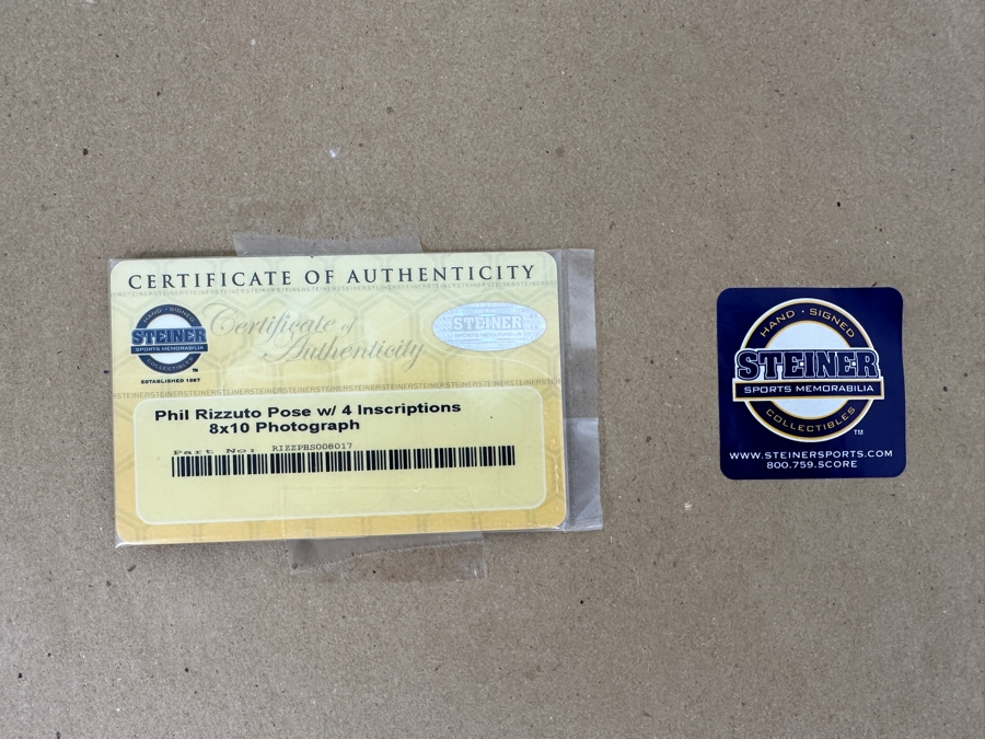 Signed Phil Rizzuto Pose With 4 Inscriptions MLB 8' X 10' Photograph Autographed By Phil Rizzuto With COA Framed [Photo 8]