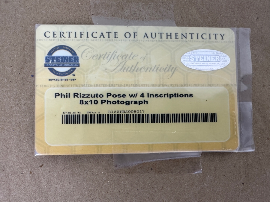 Signed Phil Rizzuto Pose With 4 Inscriptions MLB 8' X 10' Photograph Autographed By Phil Rizzuto With COA Framed [Photo 9]
