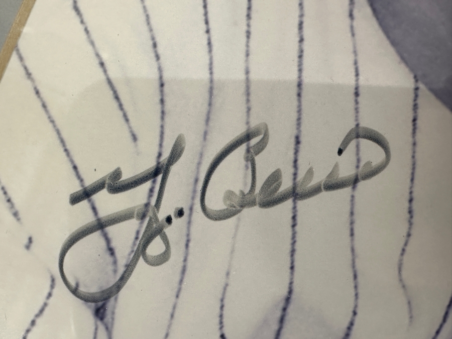 Signed Yogi Berra HOF 1972 & Whitey Ford HOF 1974 MLB Win Game 3 Of The 1956 World Series Photograph Autographed By Yogi Berra & Whitey Ford With COA Framed 16' X 20' [Photo 4]