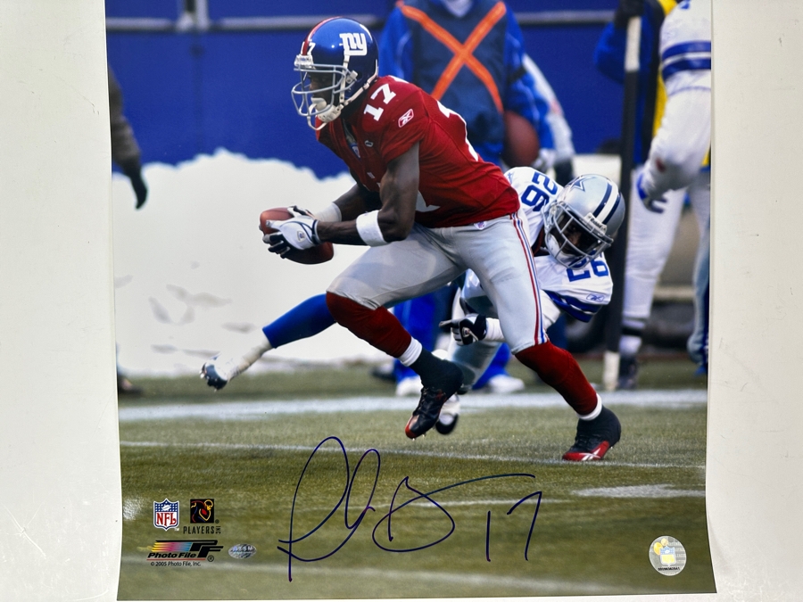 Signed Plaxico Burress NY Giants NFL 16 X 20 Photograph Autographed By Plaxico Burress With COA [Photo 2]