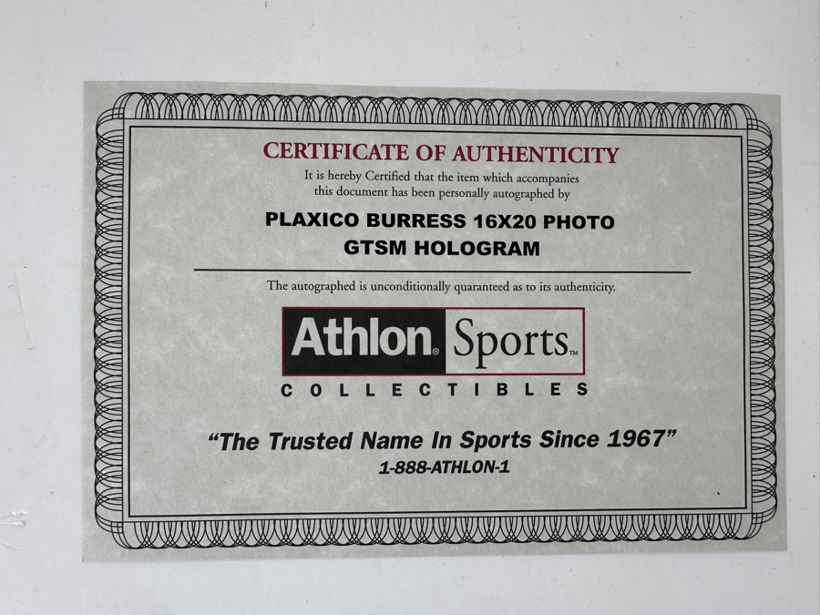 Signed Plaxico Burress NY Giants NFL 16 X 20 Photograph Autographed By Plaxico Burress With COA [Photo 7]