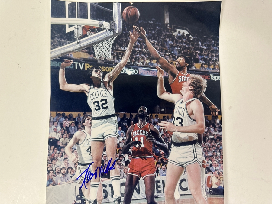 Signed Kevin McHale Boston Celtics NBA 11 X 14 Photograph Featuring Larry Bird And Julius Erving Autographed By Kevin McHale With COA [Photo 7]