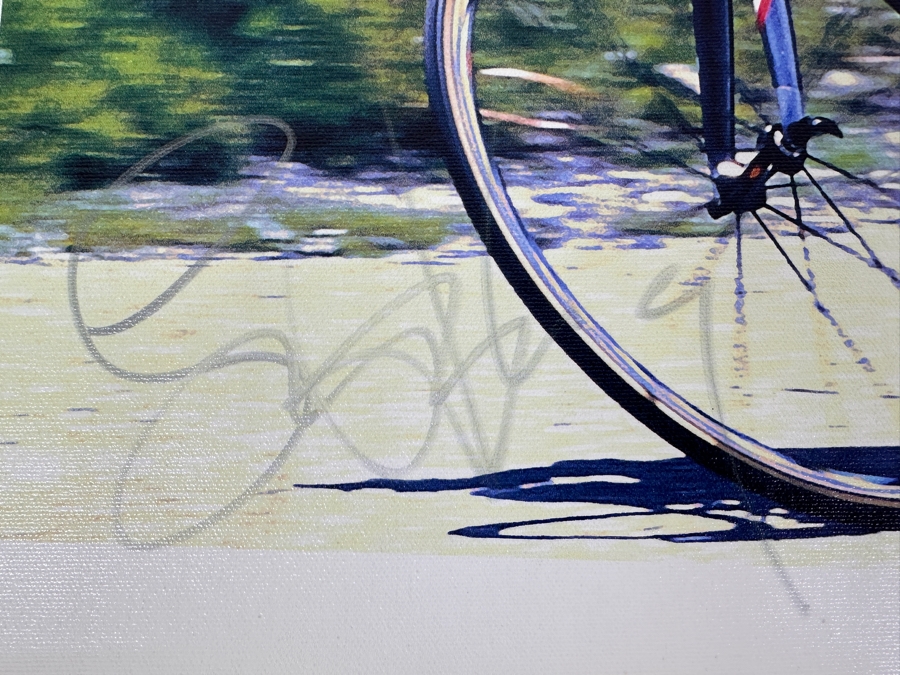 Signed Lance Armstrong Canvas Print Autographed By Lance Armstrong With PSA COA 19.5 X 15 [Photo 3]