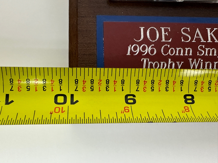 Wall Plaque Featuring Colorado Avalanche NHL 1995-96 Stanley Cup Champions Trading Cards Of Joe Sakic, Patrick Roy And Peter Forsberg 10' X 8' [Photo 7]