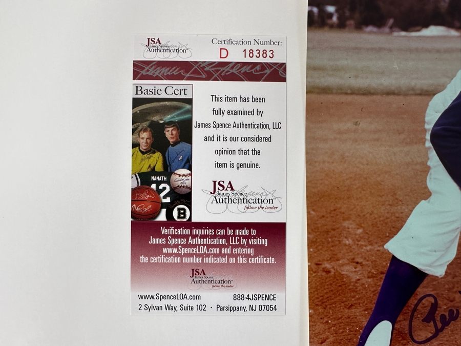 Pee Wee Reese Signed 8' X 10' Photograph Autographed By Pee Wee Reese With COA [Photo 4]