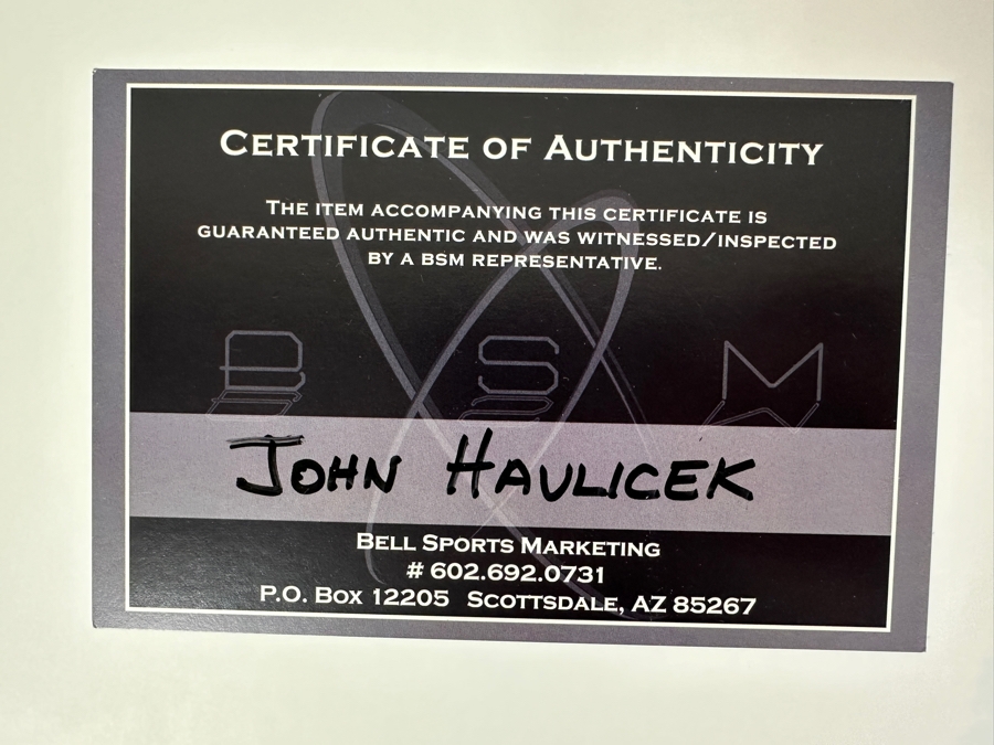 Signed John Havlicek NBA 8' X 10' B&W Photograph Autographed By John Havlicek With COA [Photo 5]