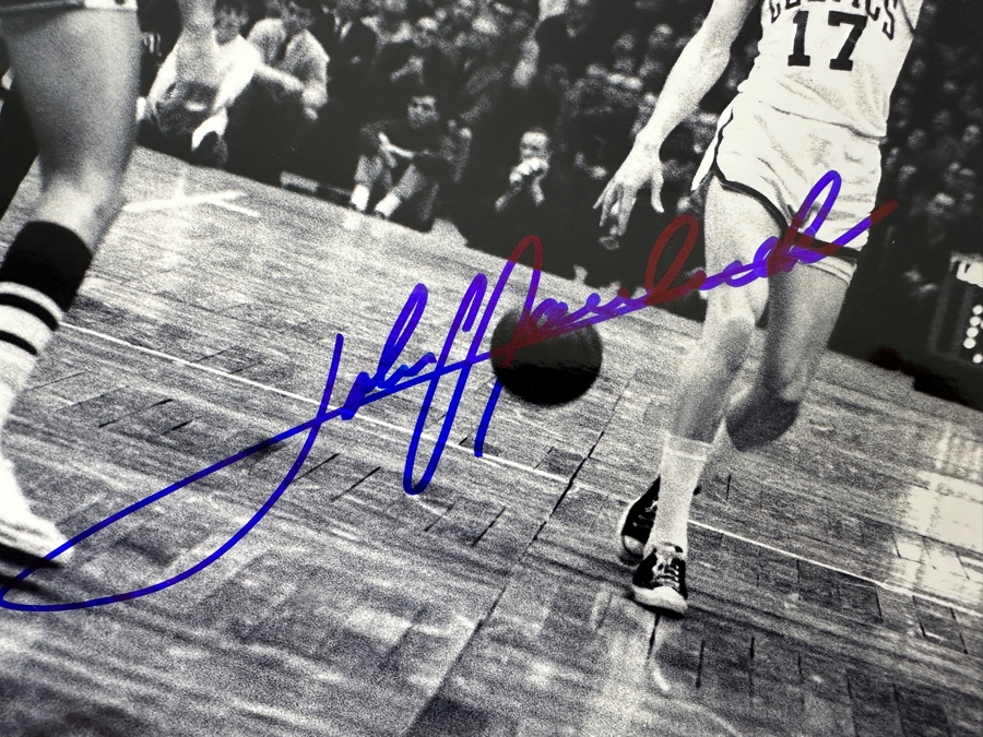 Signed John Havlicek NBA 8' X 10' B&W Photograph Autographed By John Havlicek With COA [Photo 3]