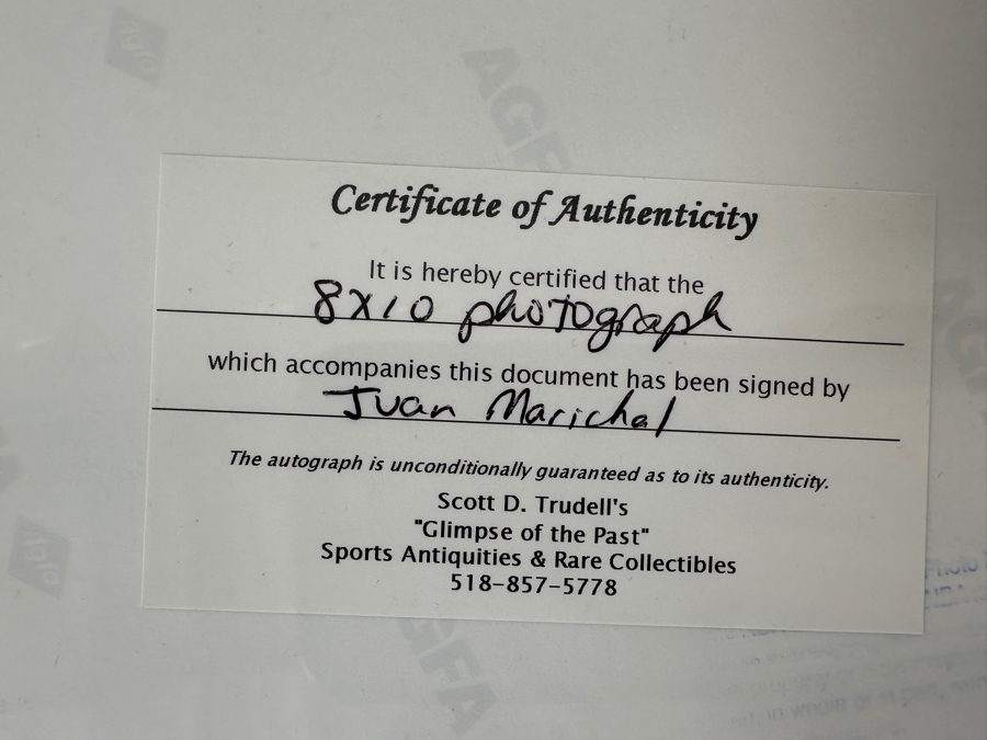 Signed Juan Marichal San Francisco Giants MLB 10' X 8' B&W Photograph Autographed By Juan Marichal With COA [Photo 5]