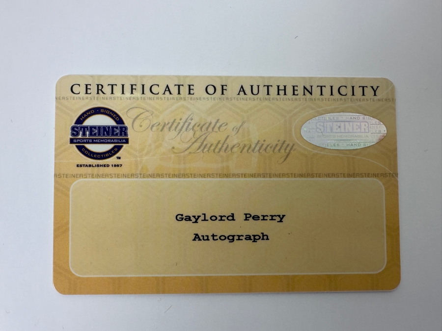 Signed Gaylord Perry HOF San Francisco Giants MLB 8' X 10' B&W Photograph Autographed By Gaylord Perry With COA [Photo 6]