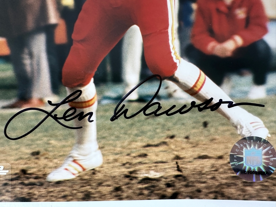 Signed Len Dawson NFL 8' X 10' B&W Photograph Autographed By Len Dawson With COA [Photo 4]