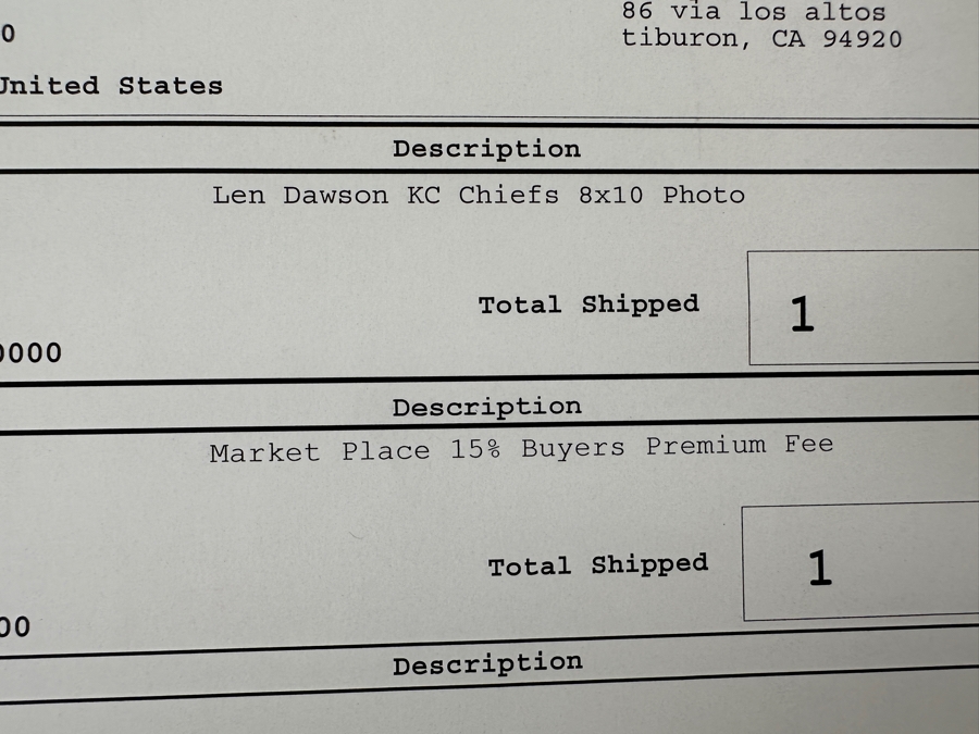 Signed Len Dawson NFL 8' X 10' B&W Photograph Autographed By Len Dawson With COA [Photo 9]