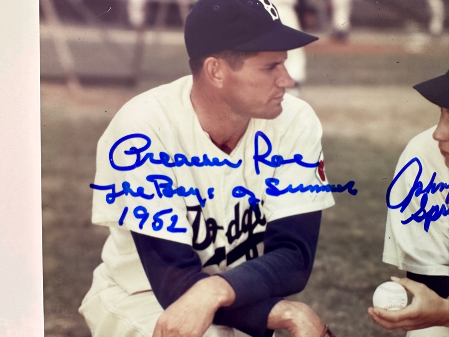 Signed Johnny Podres And Preacher Roe Los Angeles Dodgers MLB 8' X 10' B&W Photograph Autographed By Johnny Podres And Preacher Roe With COA [Photo 6]