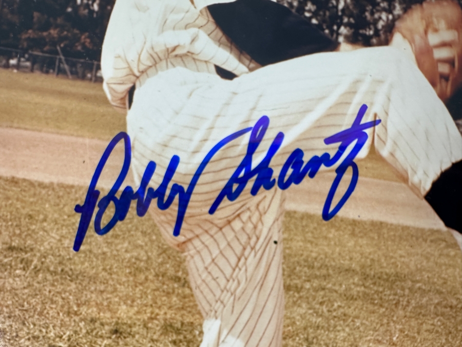 Signed Bobby Shantz New York Yankees MLB 8' X 10' B&W Photograph Autographed By Bobby Shantz With COA [Photo 3]