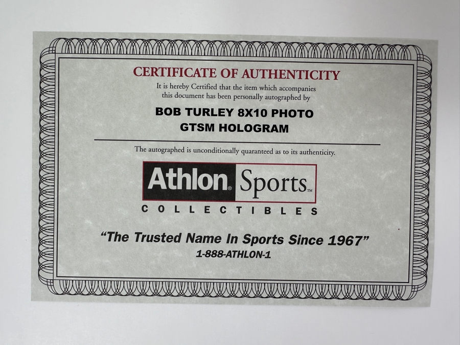Signed Bob Turley New York Yankees MLB 8' X 10' B&W Photograph Autographed By Bob Turley With COA [Photo 6]