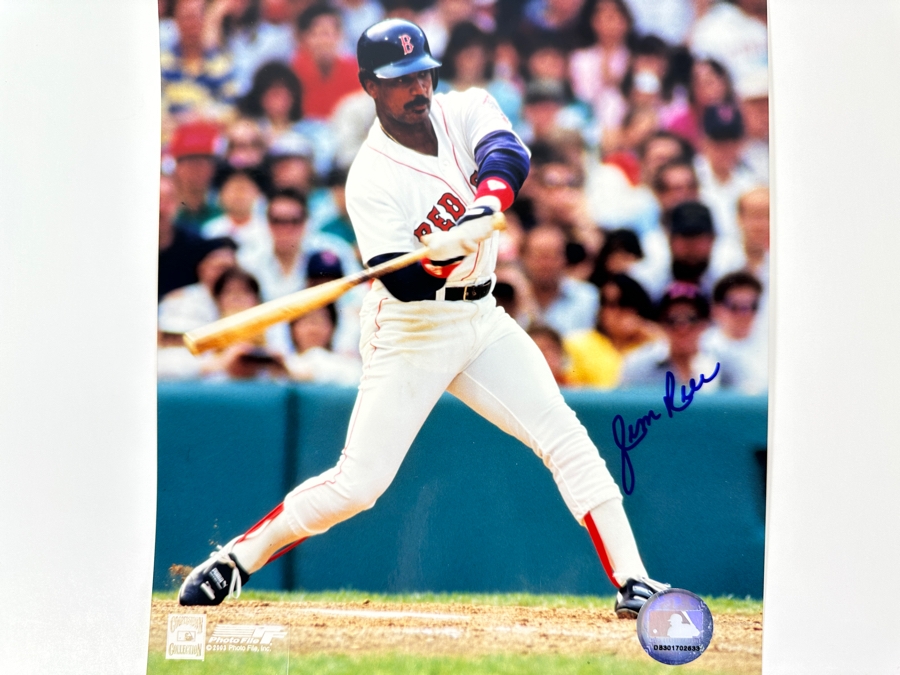 Signed Jim Rice Boston Red Sox MLB 8' X 10' B&W Photograph Autographed By Jim Rice With COA [Photo 2]