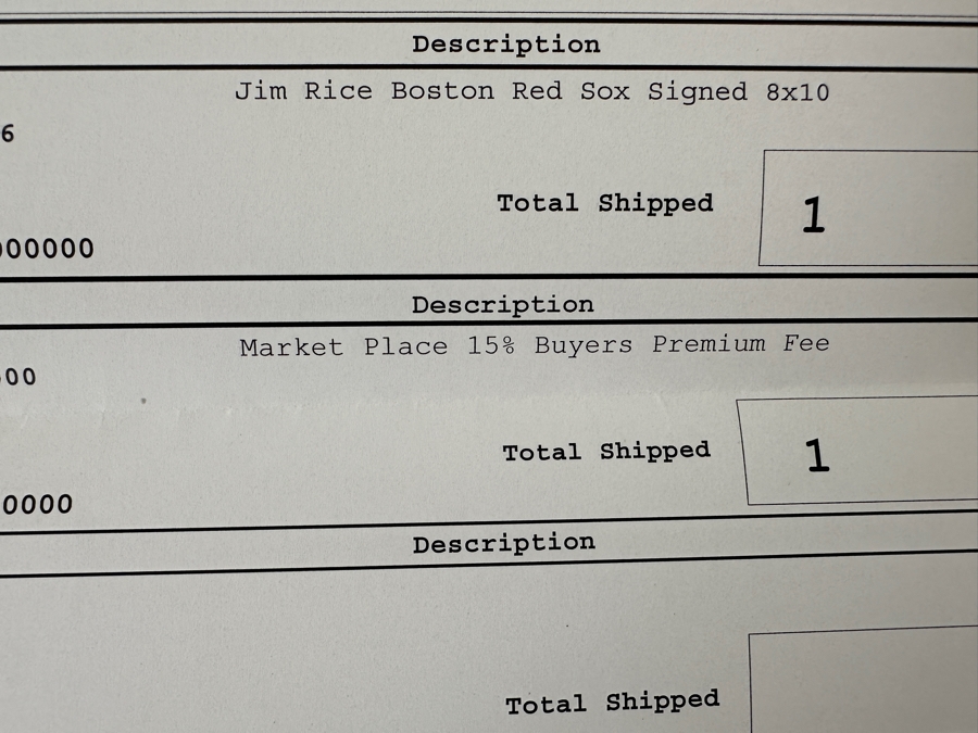 Signed Jim Rice Boston Red Sox MLB 8' X 10' B&W Photograph Autographed By Jim Rice With COA [Photo 8]