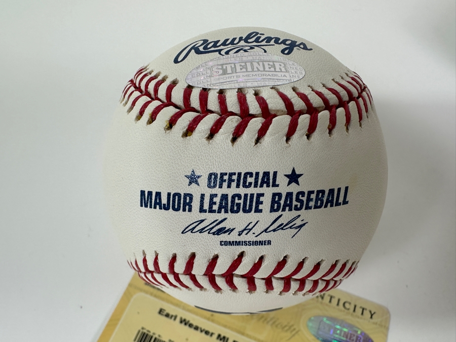 Signed Earl Weaver Autographed MLB Baseball With Certificate Of Authenticity (COA) [Photo 4]