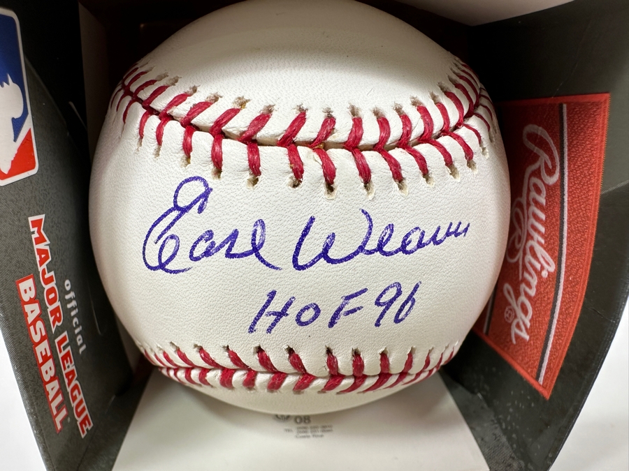 Signed Earl Weaver Autographed MLB Baseball With Certificate Of Authenticity (COA) [Photo 2]