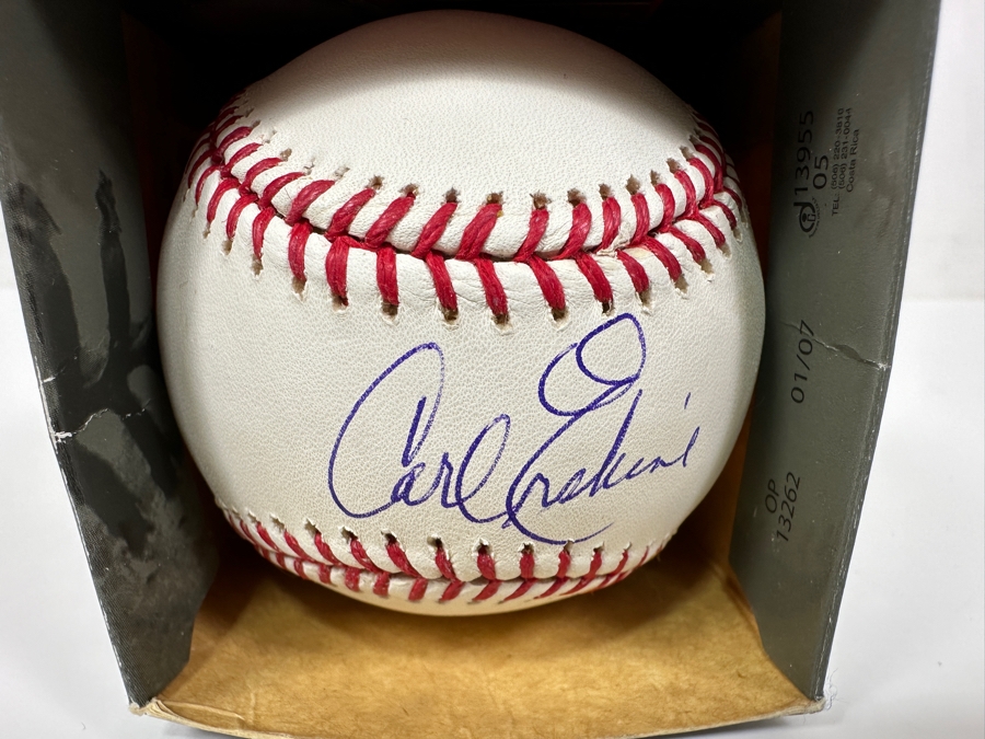 Signed Carl Erskine Autographed MLB Baseball With Certificate Of Authenticity (COA) [Photo 2]