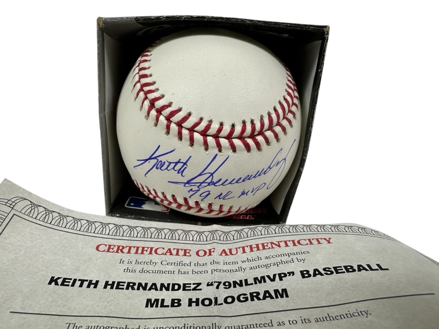 Signed Keith Hernandez Autographed MLB Baseball With Certificate Of Authenticity (COA)