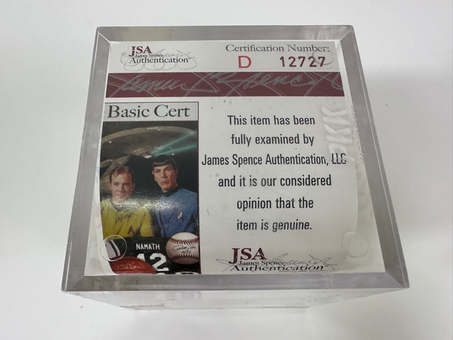 Signed Lou Brock / Lou Boudreau Autographed MLB Baseball With Certificate Of Authenticity (COA) [Photo 6]