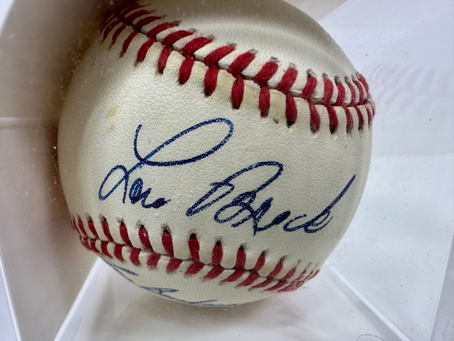 Signed Lou Brock / Lou Boudreau Autographed MLB Baseball With Certificate Of Authenticity (COA)
